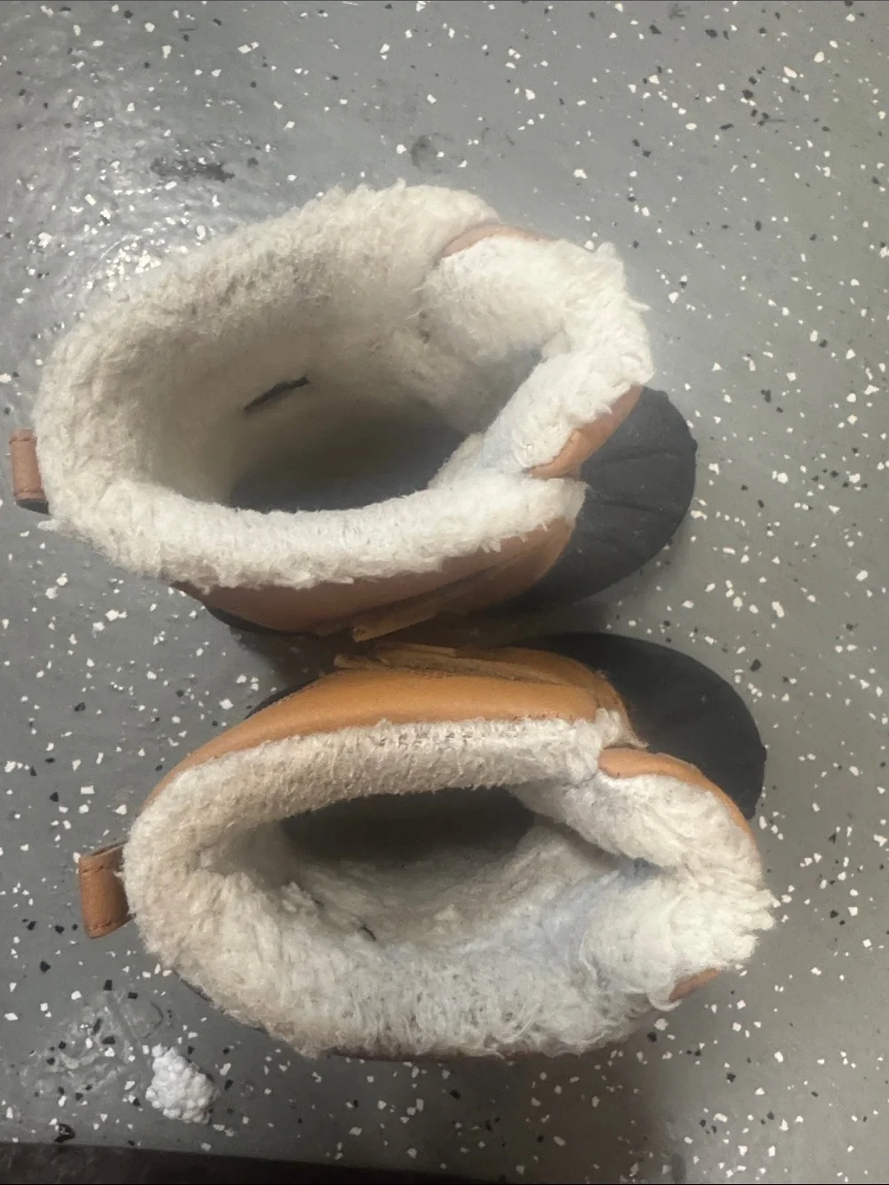 Cat & Jack Tan and Black Kids Winter Boots with Plush Lining